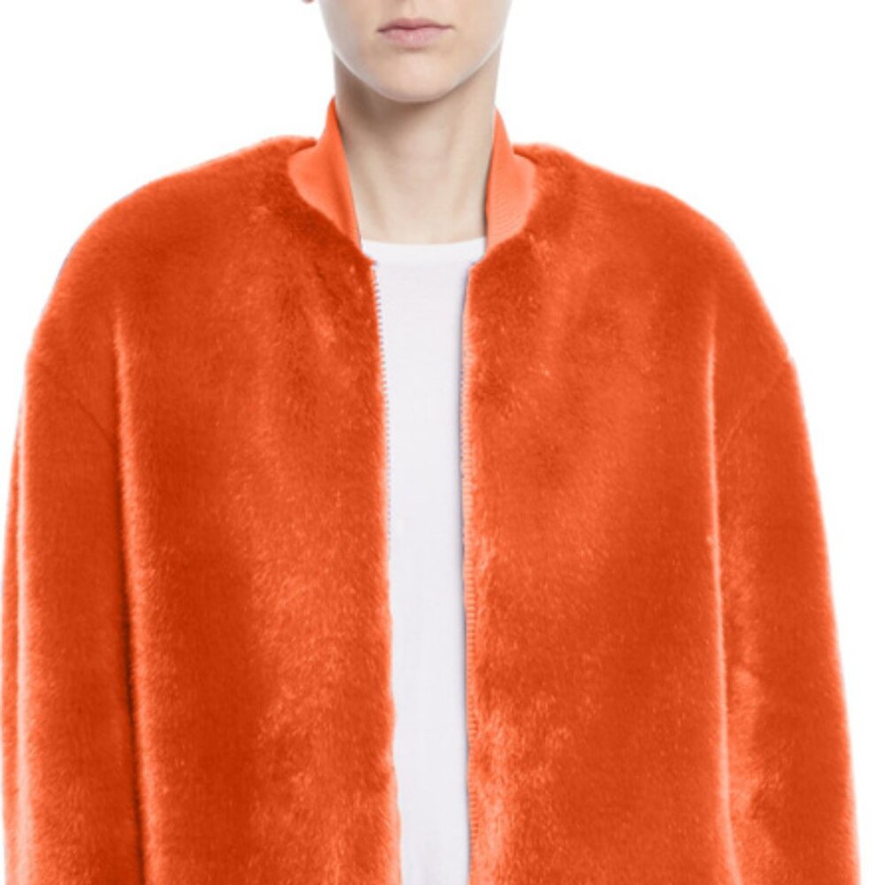 Tibi Faux Fur Track Jacket